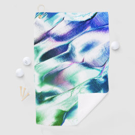 マットメタルから彫られたライト、緑から青のカラー ゴルフタオル