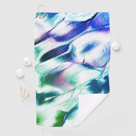 マットメタルから彫られたライト、緑から青のカラー ゴルフタオル (インサイチュ)