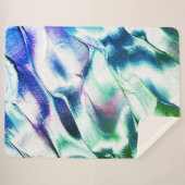 マットメタルから彫られたライト、緑から青のカラー シェルパブランケット (正面(横))