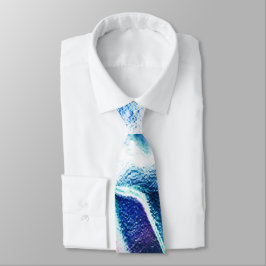 マットメタルから彫られたライト、緑から青のカラー ネクタイ