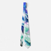 マットメタルから彫られたライト、緑から青のカラー ネクタイ (裏面)