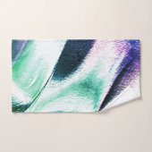 マットメタルから彫られたライト、緑から青のカラー バスタオルセット (ハンドタオル)