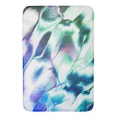 マットメタルから彫られたライト、緑から青のカラー バスマット (正面縦)