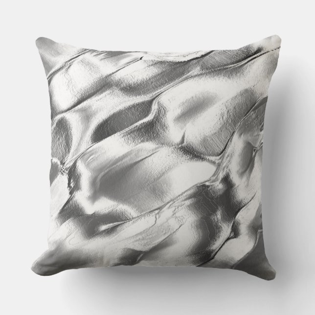 マットメタルから彫り出されたグレーの色合い アウトドアクッション (正面)