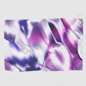 マットメタルから彫り出された、薄紫と紫の色 ゴルフタオル (横)