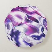 マットメタルから彫り出された、薄紫と紫の色 ラウンドクッション (裏面)