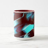 マットメタルで彫られた、茶色からシアンのグラデーション マグカップ (中央)