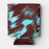 マットメタルで彫られた、茶色からシアンのグラデーション 缶クーラー (正面)