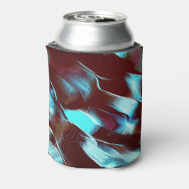 マットメタルで彫られた、茶色からシアンのグラデーション 缶クーラー