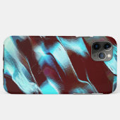 マットメタルで彫られた、茶色からシアンのグラデーション Case-Mate iPhoneケース (裏面(横))