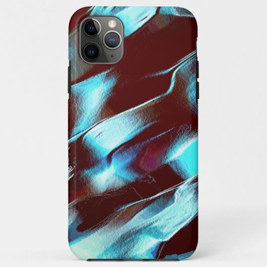 マットメタルで彫られた、茶色からシアンのグラデーション Case-Mate iPhoneケース (裏面)