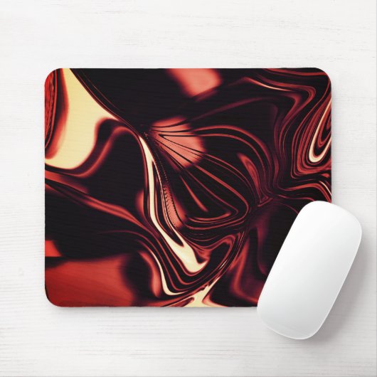 マットメタルのように見える赤いツイスト形状 マウスパッド (マウス)