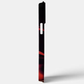 マットメタルのように見える赤いツイスト形状 Case-Mate iPhoneケース (裏面 / 右)