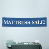 マットレスシンプル販売の青い白いバナー記号 横断幕 (トレードショー)