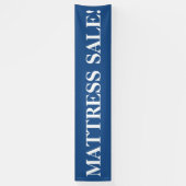 マットレスシンプル販売の青い白いバナー記号 横断幕 (縦)