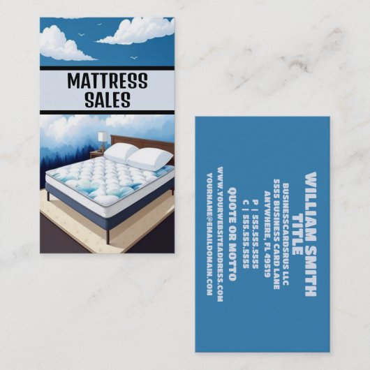 マットレス販売 名刺 (正面/裏面)
