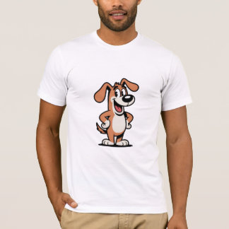 マットレー恥ずかしがり笑顔 カートゥーン 犬 Tシャツ