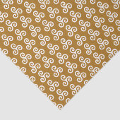 マット上の白ケルトのトリプルスパイラルトリスケール金ゴールド 薄葉紙 (詳細)