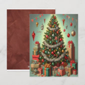 マット仕上げのホリデーカード, サイズ：4.25" x 5.5", 紙：マット仕上げ シーズンカード (正面/裏面)