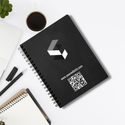 マット企業のブラックとホワイトのミニマリスト ノートブック