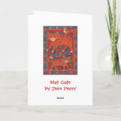 マット猫の"ハッピーバースデー"の挨拶状 カード (裏面)