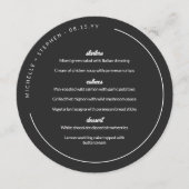 マット白黒曲線名ラウンド メニュー (正面)