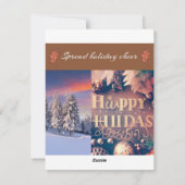 マット紙 フラットホリデーカード サイズ: 4.25" x 5.5" シーズンカード (裏面)