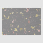 マット金ゴールドとバラ金ゴールドフレーク暖かいダークグレー 薄葉紙 (正面)