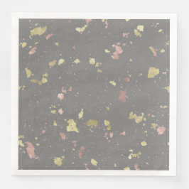 マット金ゴールドとバラ金ゴールドフレーク濃い暖かい灰色