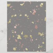 マット金ゴールドとバラ金ゴールドフレーク濃い暖かい灰色 (裏面)