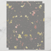 マット金ゴールドとバラ金ゴールドフレーク濃い暖かい灰色 (正面/裏面)