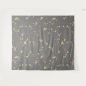 マット金ゴールドとバラ金ゴールドフレーク濃い暖かい灰色 タペストリー (正面(横))