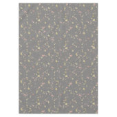 マット金ゴールドとバラ金ゴールドフレーク濃い暖かい灰色 テーブルクロス (正面)