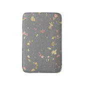 マット金ゴールドとバラ金ゴールドフレーク濃い暖かい灰色 バスマット (正面縦)