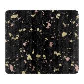 マット金ゴールドとバラ金ゴールドフレーク黒 カッティングボード (正面)
