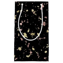 マット金ゴールドとバラ金ゴールドフレーク黒 スモールペーパーバッグ