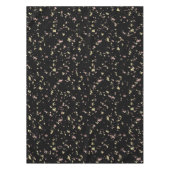 マット金ゴールドとバラ金ゴールドフレーク黒 テーブルクロス (正面)