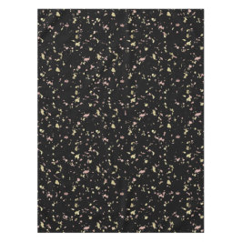 マット金ゴールドとバラ金ゴールドフレーク黒 テーブルクロス