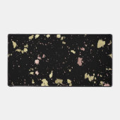 マット金ゴールドとバラ金ゴールドフレーク黒 デスクマット (正面)