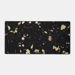 マット金ゴールドとバラ金ゴールドフレーク黒 デスクマット