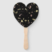 マット金ゴールドとバラ金ゴールドフレーク黒 ハンドファン (正面)