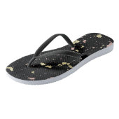 マット金ゴールドとバラ金ゴールドフレーク黒 ビーチサンダル (アングル)