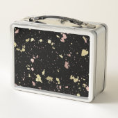 マット金ゴールドとバラ金ゴールドフレーク黒 メタルランチボックス (裏面)