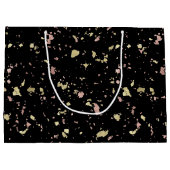 マット金ゴールドとバラ金ゴールドフレーク黒 ラージペーパーバッグ (裏面)