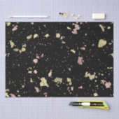 マット金ゴールドとバラ金ゴールドフレーク黒 薄葉紙 (クラフト)