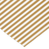 マット金ゴールドと白ストライプ色 テーブルクロス (アングル)