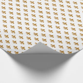 マット金ゴールドフルーアリスト表示（白） ラッピングペーパー (角)