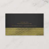 マット金ゴールドモダングラムシークインシックエレガント 名刺 (裏面)