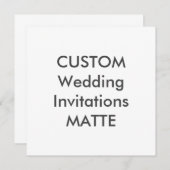 マット120ポンド5.25インチ正方形結婚式招待状 招待状 (正面/裏面)