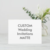 マット120ポンド6.25インチx 4.5インチ結婚式招待状 招待状 (スタンド正面)
